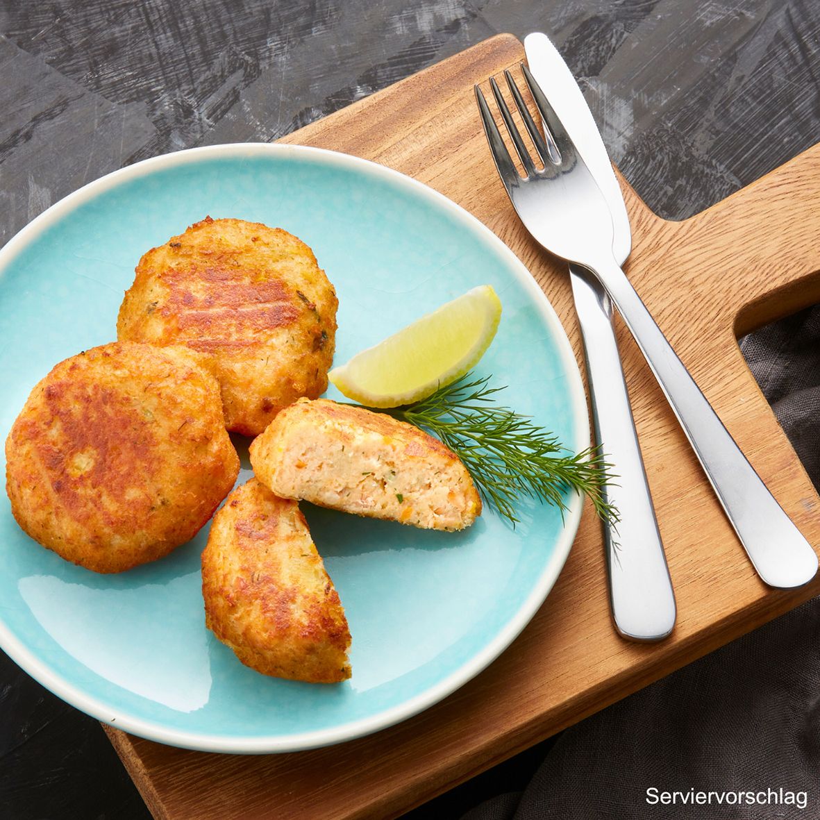 Lachs-Fischfrikadellen, vorgegart, 2 x 80 g   2