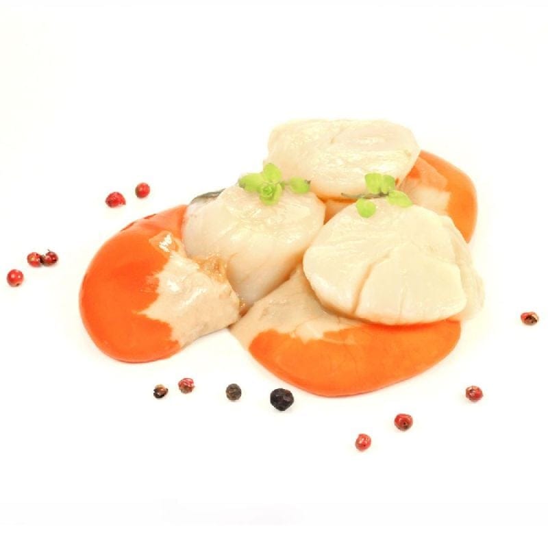 Jacobsmuschelfleisch (Scallops) mit Rogen – Wildfang, 40/60 lbs (85-124 Stk), 0,8 kg