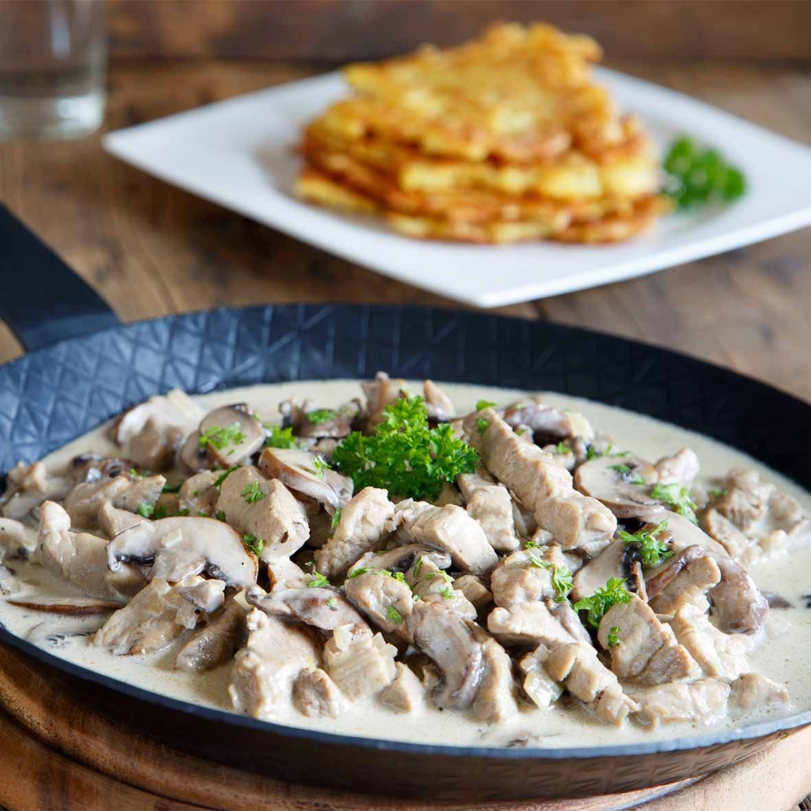 Rahmgeschnetzeltes „Züricher Art“ – cremig & klassisch verfeinert (2 x 250g)  