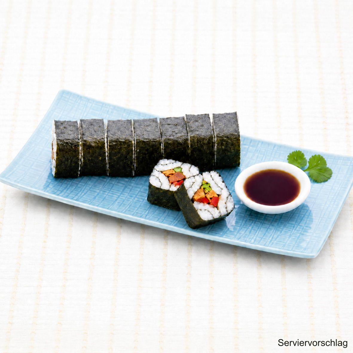 Sushi Maki Square Teriyaki-Lachs und Spargel 2 x 190 g Rollen 2