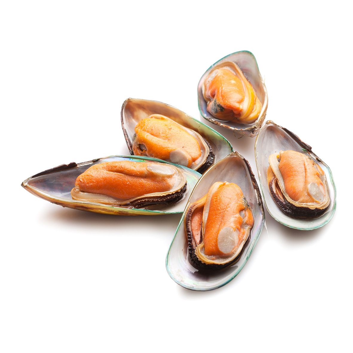 Grünschal-Muschelfleisch in halber Schale, ca. 30 – 45 Stück (1 kg)