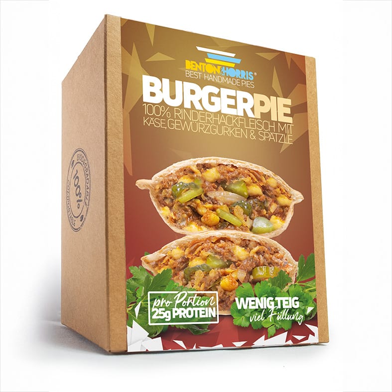 Benton and Horris – Burger Pie Gefüllte Dinkelmehl Teigtasche 2
