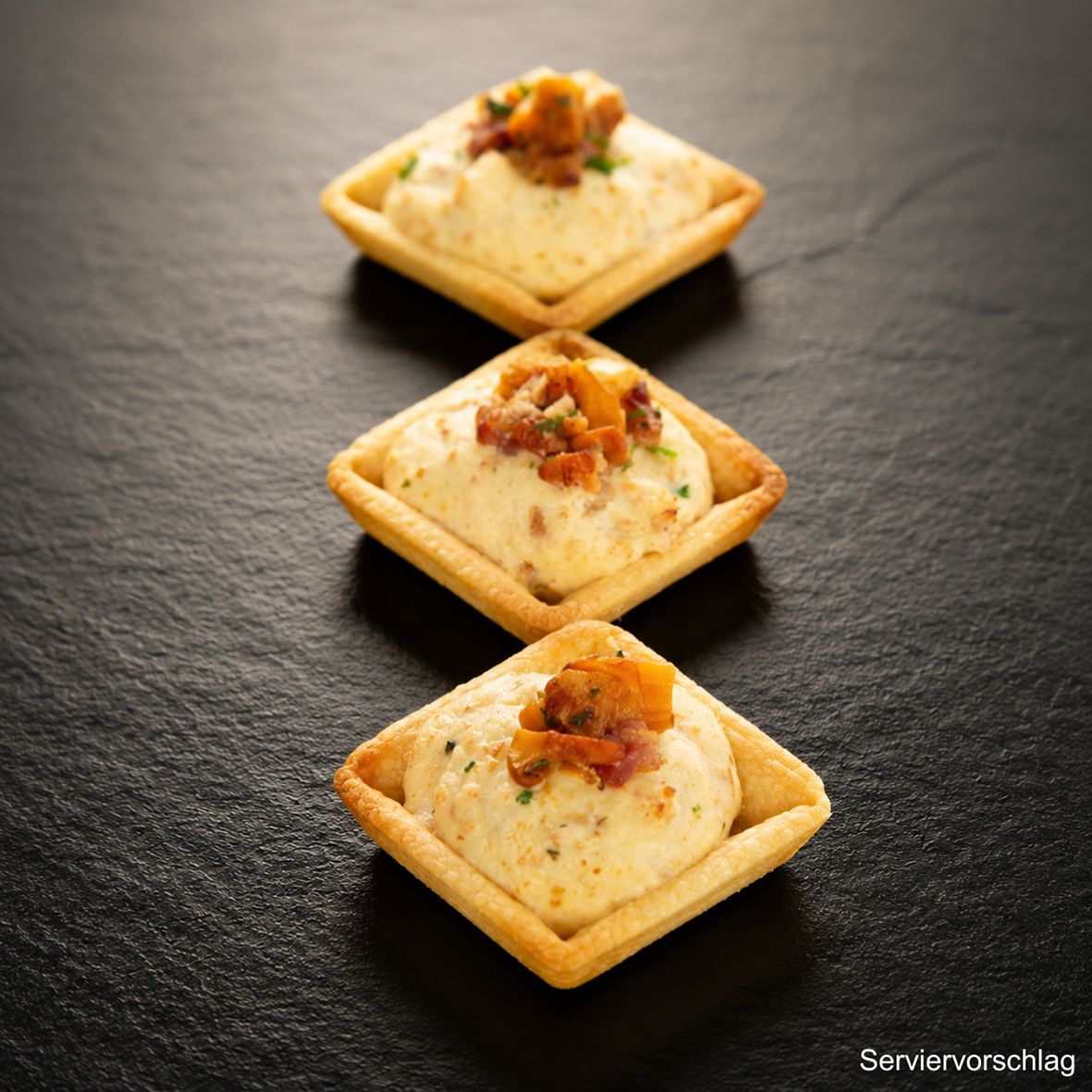 Mini-Quiche mit Zander und Pfifferlingen, tiefgekühlt, 6 x 25 g   2