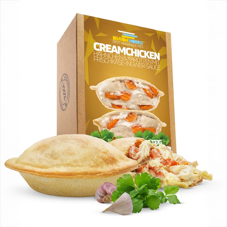 Benton and Horris – Cream Chicken Pie Gefüllte Dinkelmehl-Teigtasche ca. 220 g  