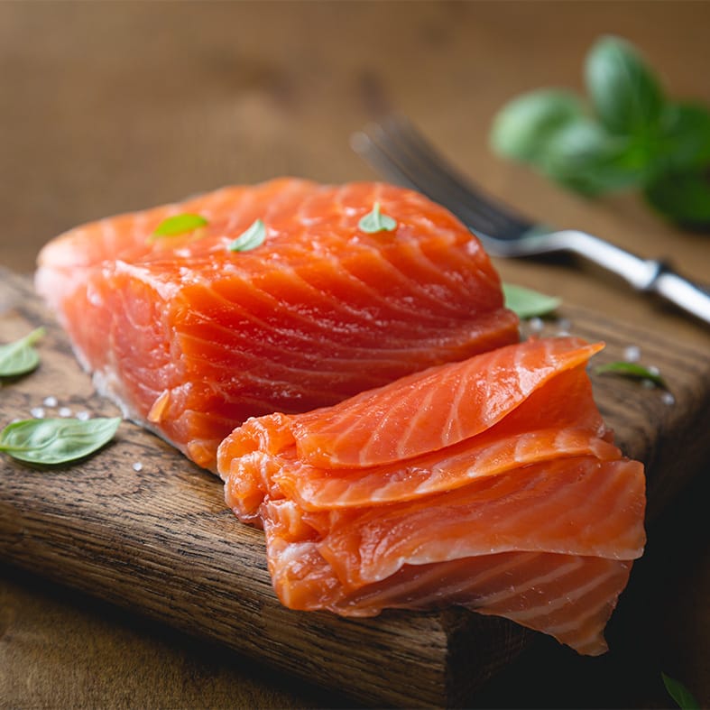 Lachsfilet mit Haut, landbasiert – für Sushi geeignet, roh (200–220 g)  2