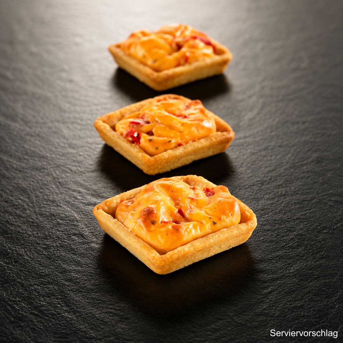 Mini-Quiche Paprika mit Frischkäsefüllung, tiefgekühlt, 6 x 25 g   2