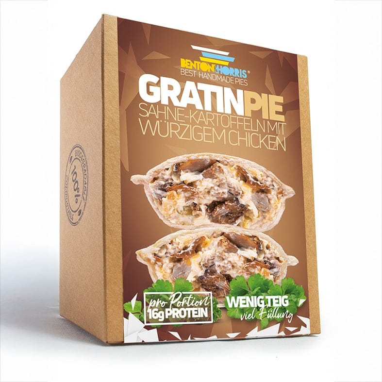 Benton and Horris – Gratin Pie Gefüllte Dinkelmehl-Teigtasche ca. 220 g   2