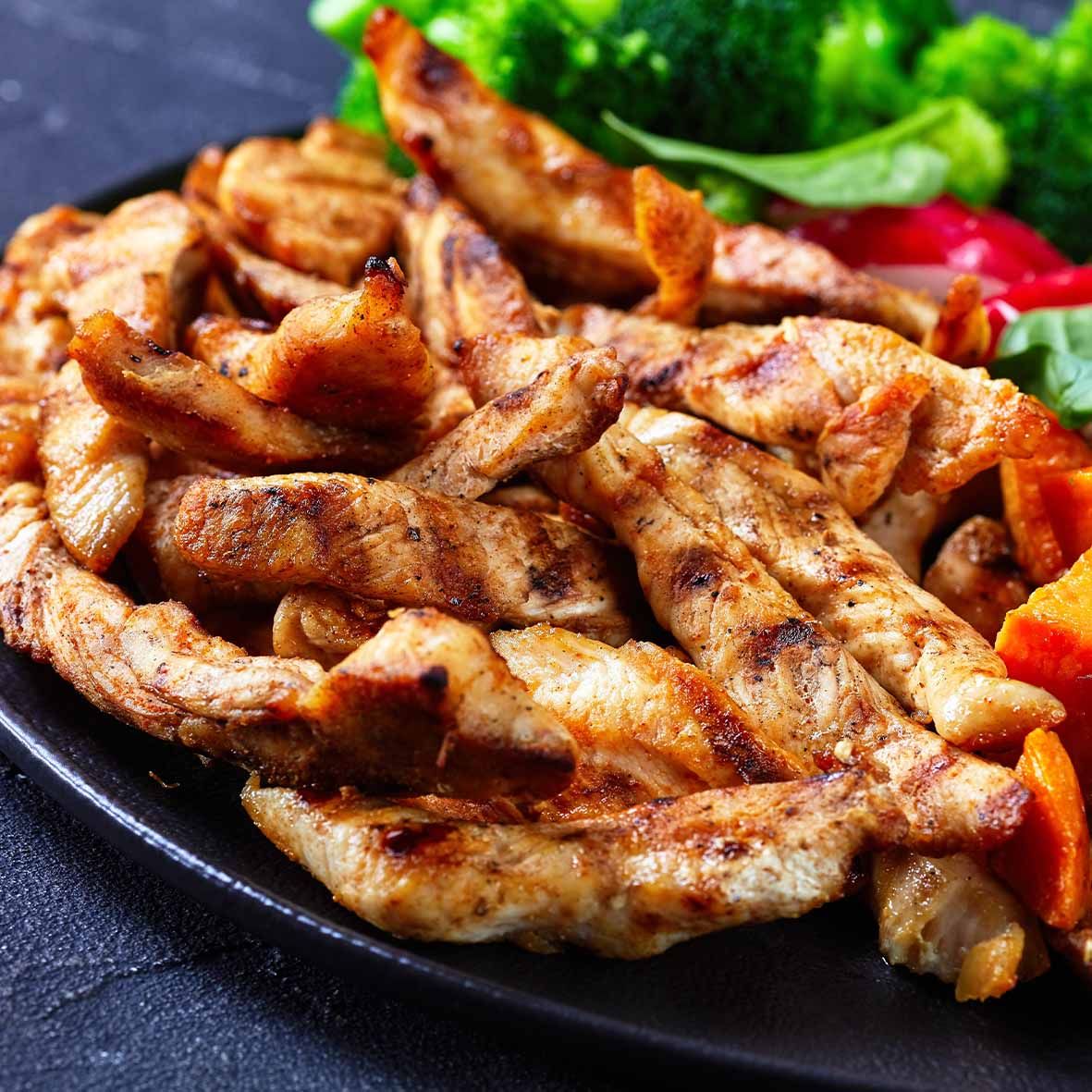 Gebratene Hähnchenbruststreifen – vielseitig & saftig (1 x 1000g)   1