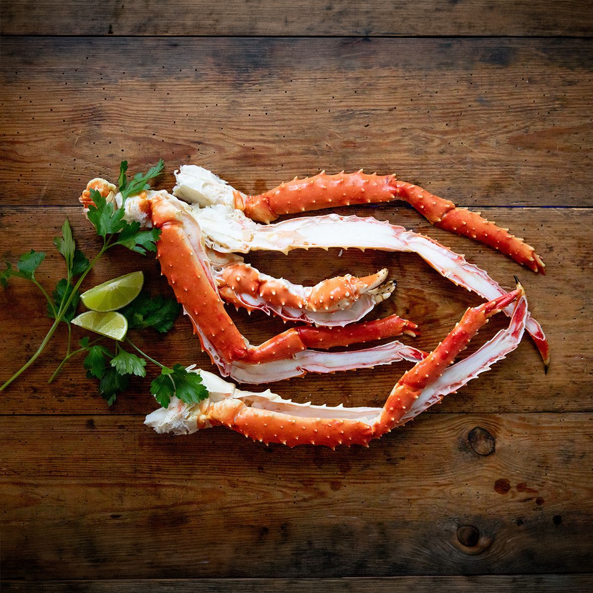 Königskrabben Beine und Scheren gekocht, halbiert, kleines Grading, 2,5 kg                  2