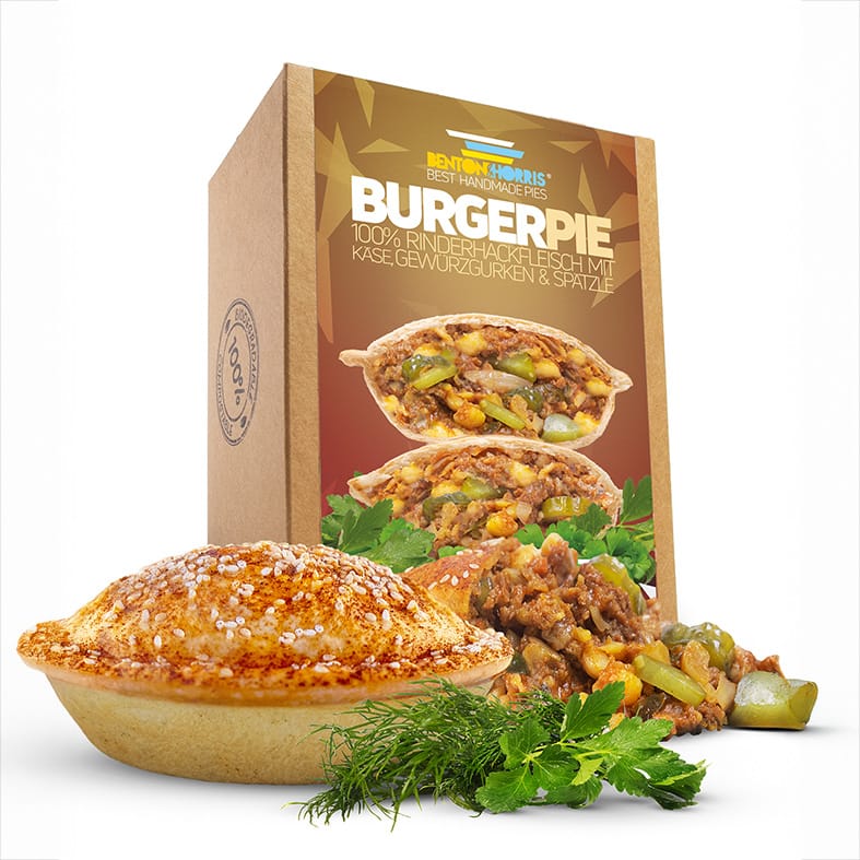 Benton and Horris – Burger Pie Gefüllte Dinkelmehl Teigtasche