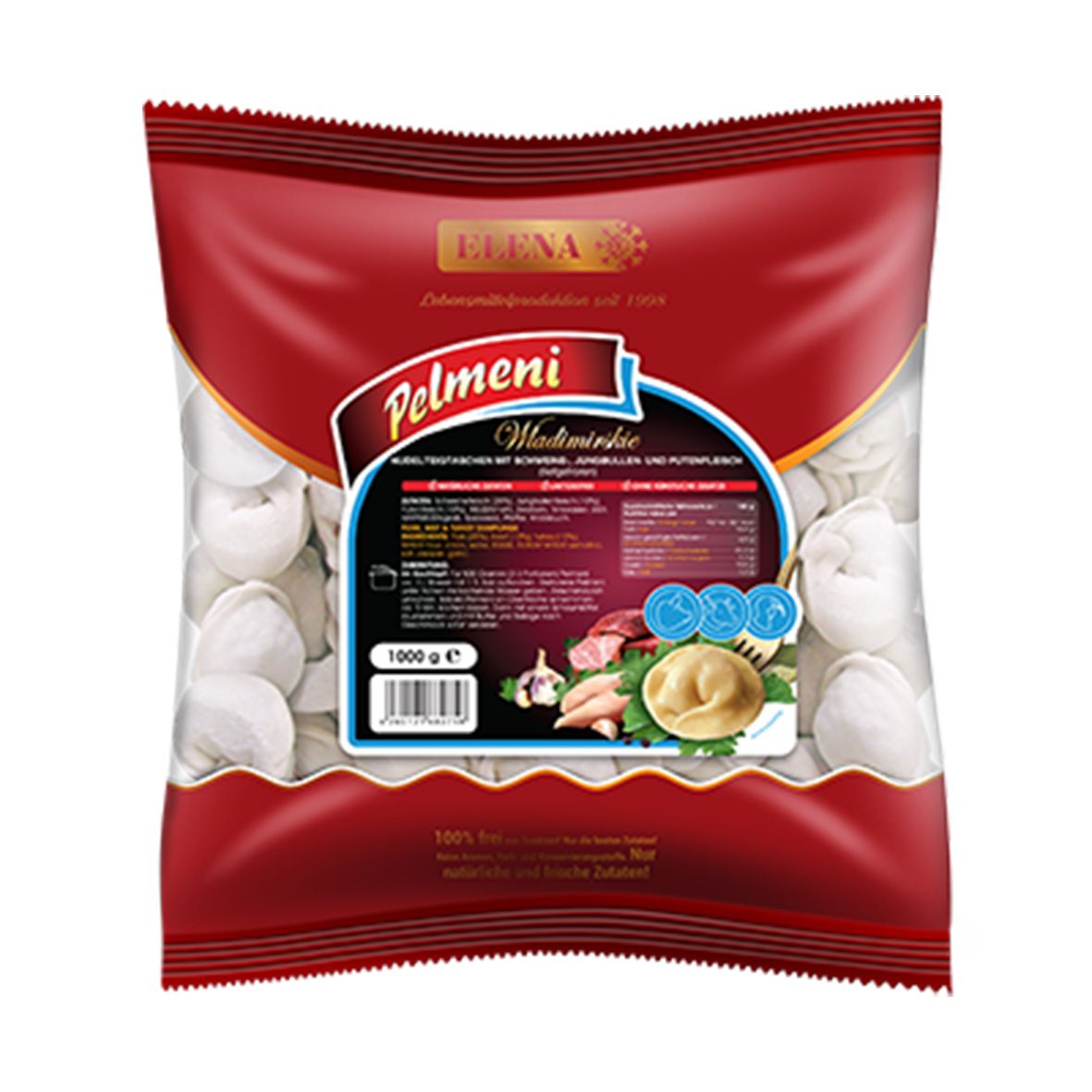 Pelmeni - "Wladimirskie" m. Schweine-, Rind- u. Putenfleisch 2