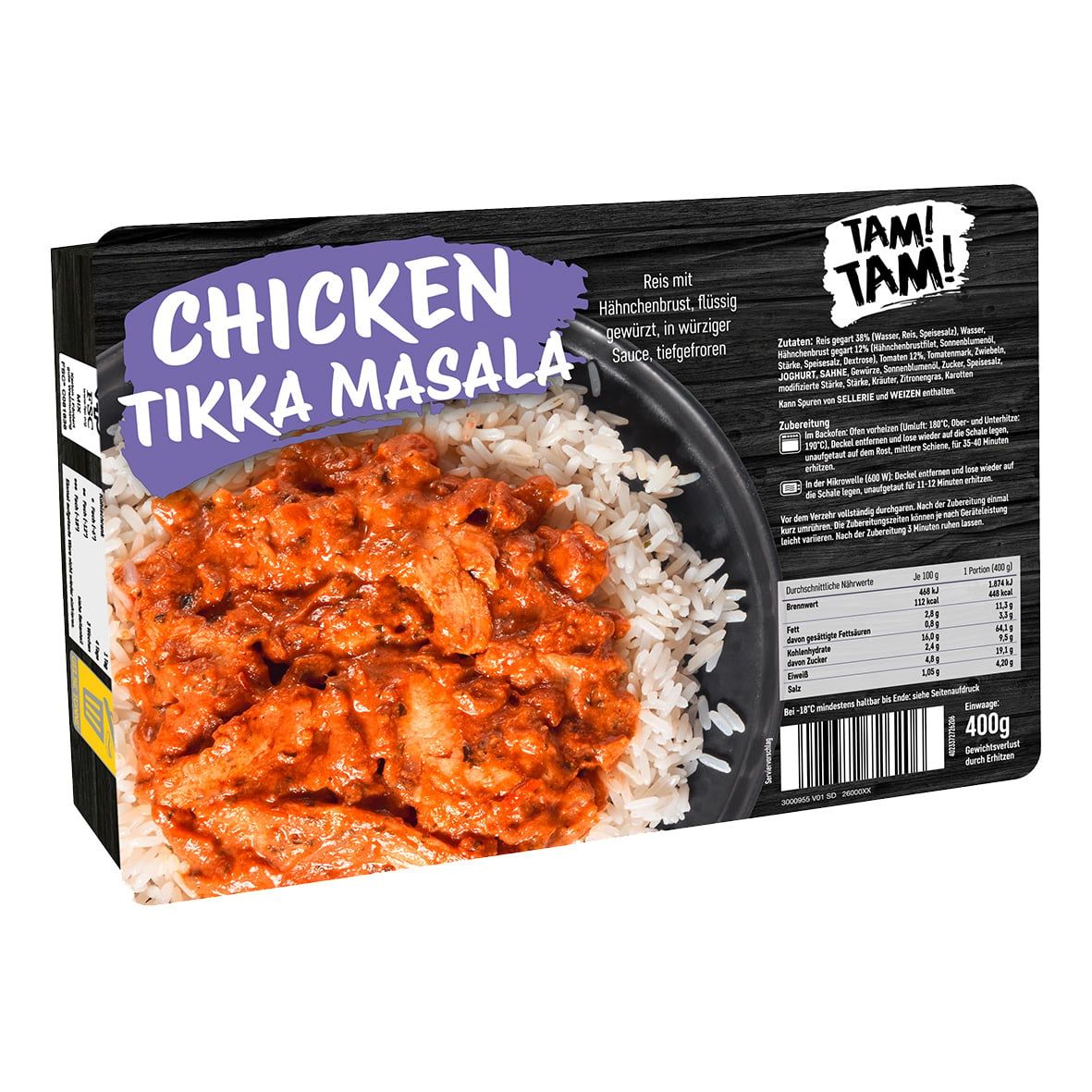 TAM!TAM! Tikka Masala mit Hähnchen & Reis – 400 g