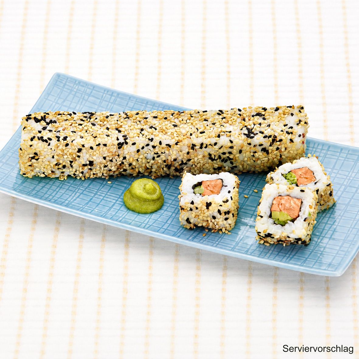 Sushi California Teriyaki-Lachs und Avocado 2 x 200 g Rollen 2