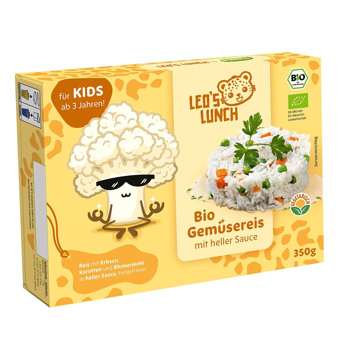 Leos Lunch – Bio Gemüsereis mit heller Sauce 350 g 