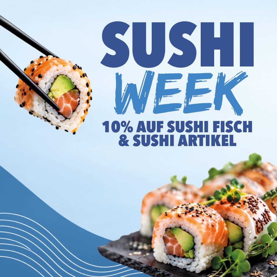 Sushi Week: 10 % auf Sushi-Fisch und Sushi-Artikel