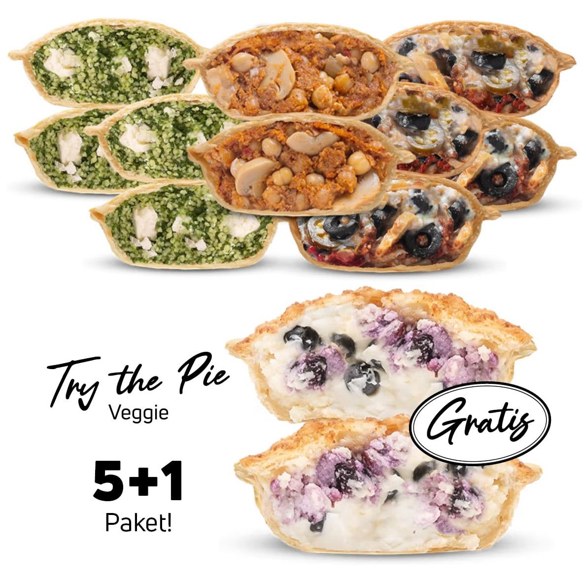 Benton and Horris 5 + 1 Probierpaket Best Pies - vegetarisch & vegan