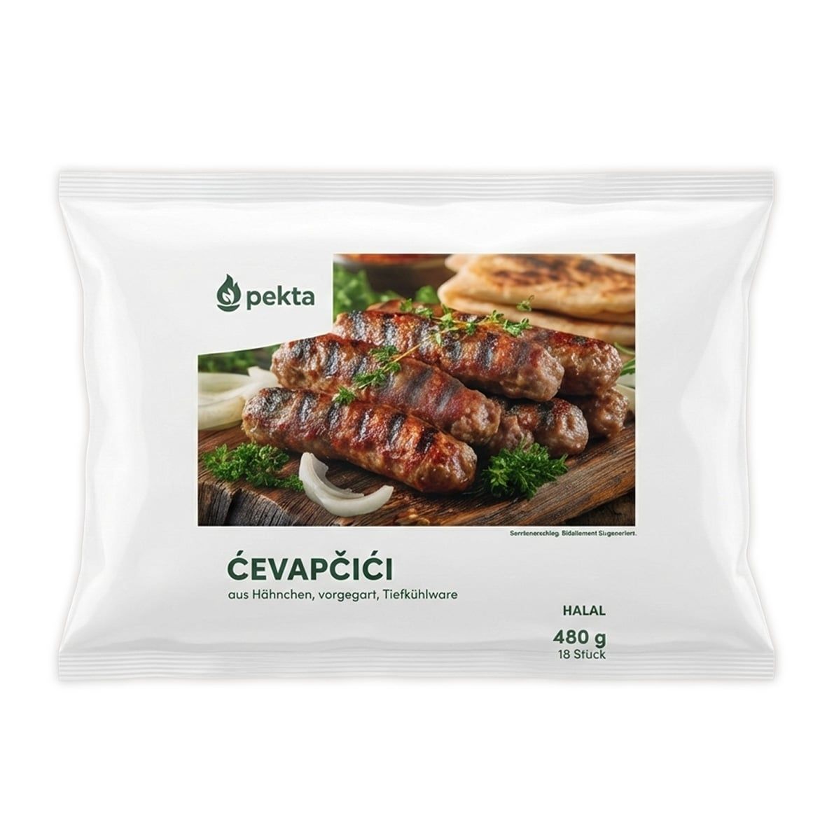 pekta TK Geflügel Cevapcici (Halal, vorgegart) – 18 Stück, 480 g