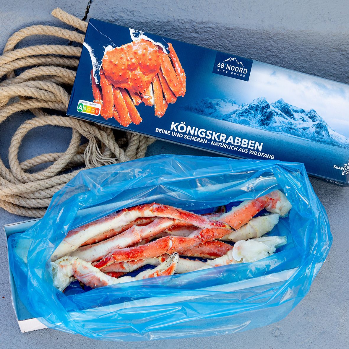 Königskrabben Beine und Scheren gekocht XXL 3L glasiert 2,5 kg 3