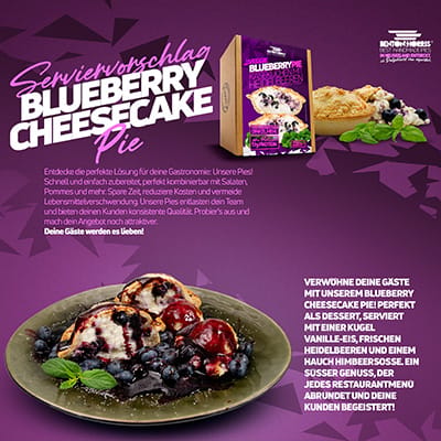Serviervorschlag für Benton-Horris-Blueberry-Pie.
