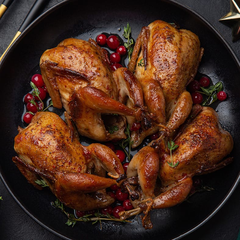 Wachteln, bratfertig ungewürzt, roh (4 x 150–170 g = ca. 600–700 g)  3