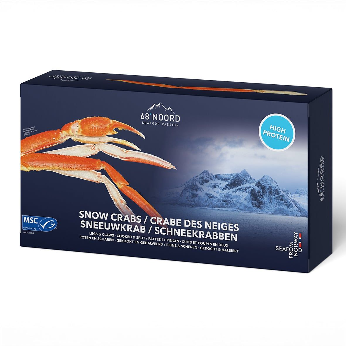 Schneekrabben Beine & Scheeren – gekocht, halbiert, tiefgefroren