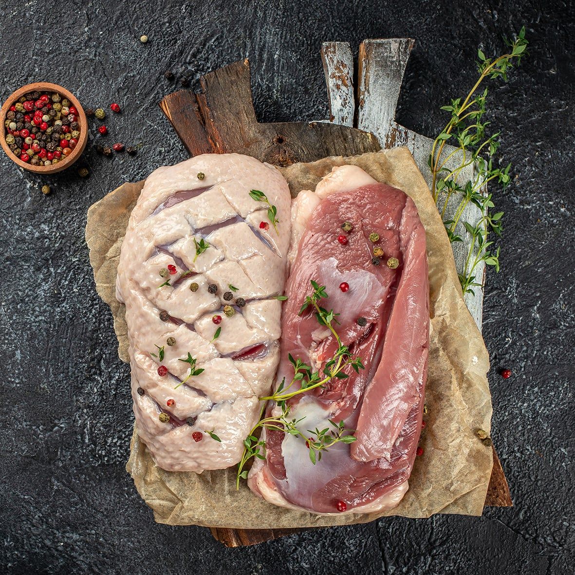 Gänsebrust mit Haut und Knochen von jungen Gänsen HKL A 2