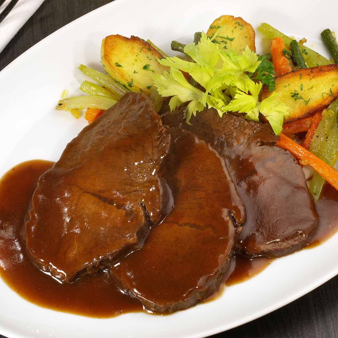 Rinderschmorbraten – Zart geschmort in Rotweinsauce (2 x 250 g)