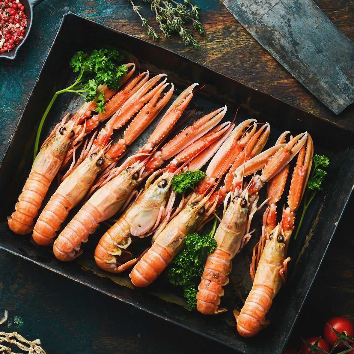 Langostinos (Kaisergranat) Wildfang – roh, mit Kopf & Schale 2