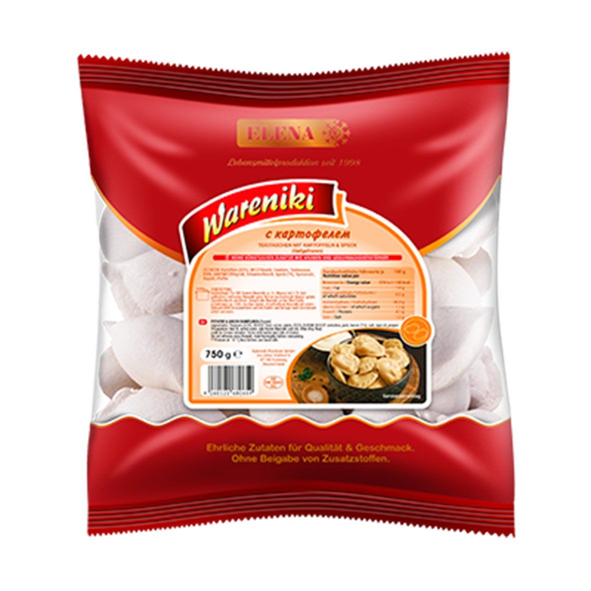 Wareniki m. Kartoffeln u. Speck 