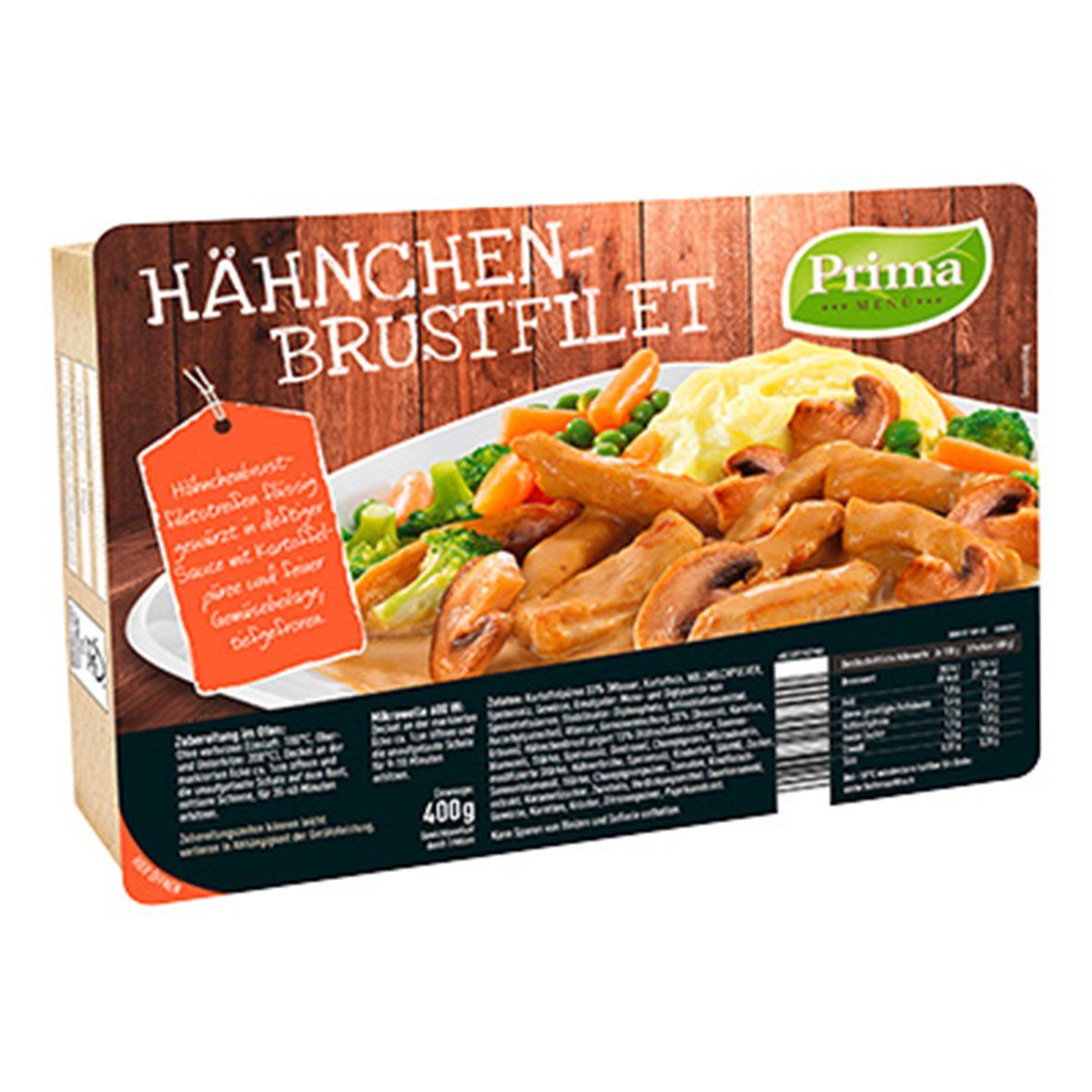 Prima MENÜ – Hähnchenbrustfilet, 400 g, tiefgefroren