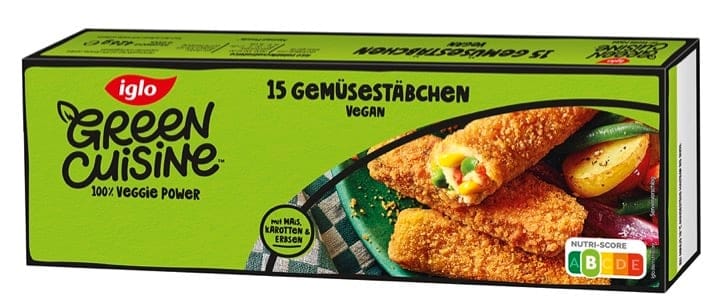 iglo Green Cuisine vegane Gemüsestäbchen
