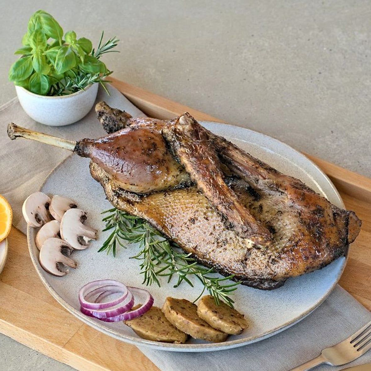 Halbe Gans sous-vide gegart mit Knochen, verschiedene Gewichte 2