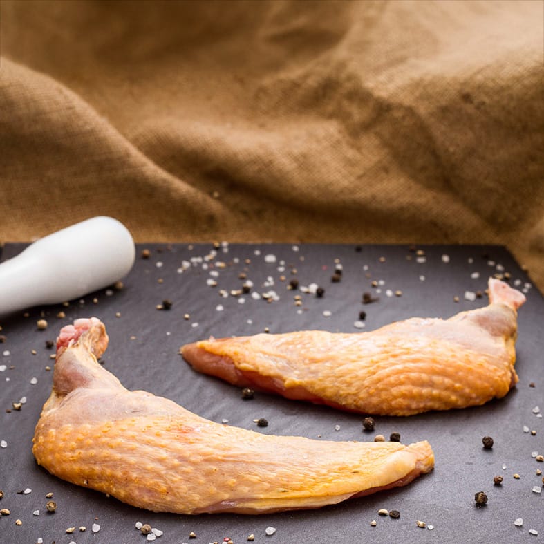 Perlhuhnbrust Supreme (tiefgefroren) – mit Haut & Flügelknochen, div. Gewichte   2