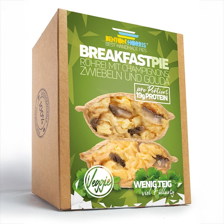 Benton and Horris - Breakfast Pie Rührei mit Champignons – Gefüllte Dinkelmehl-Teigtasche ca. 220 g   2