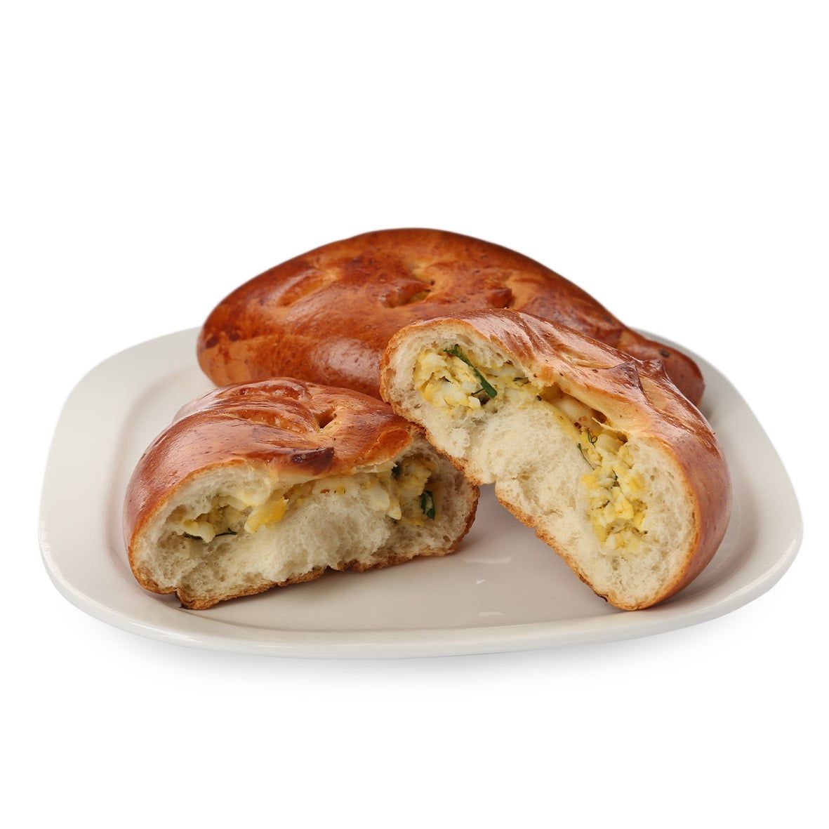 Piroschki m. Ei u. Lauchzwiebeln