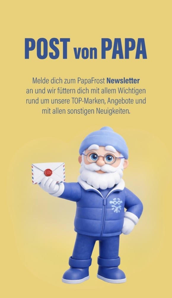 Papafrost Newsletter Banner