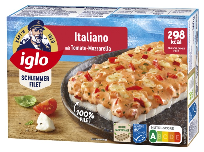 iglo Schlemmer-Filet Italiano mit Tomate-Mozzarella 380g