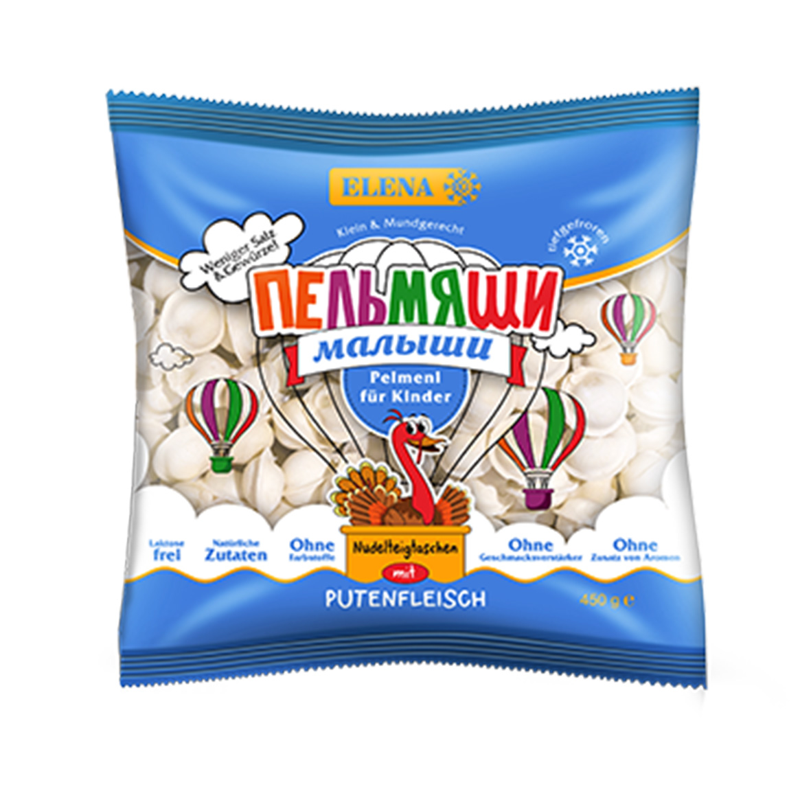 Pelmeni - "Pelmjaschi Malyshy" m. Putenfleisch