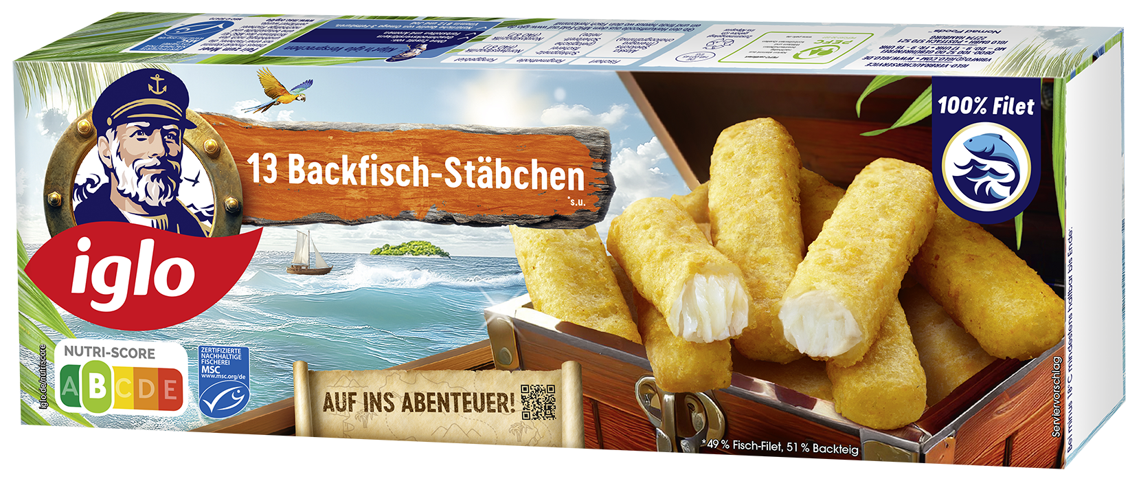 iglo 13 Backfisch-Stäbchen 364g