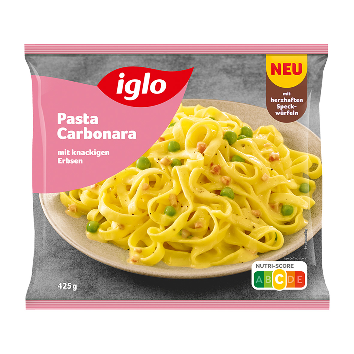iglo Pasta Carbonara mit knackigen Erbsen