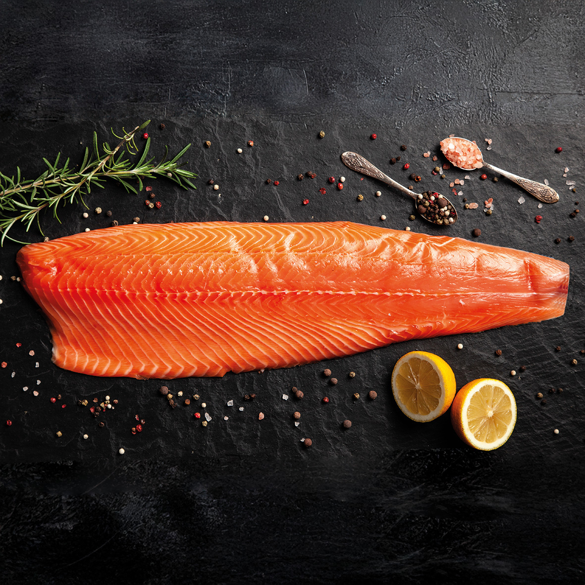 Lachs| Premium Räucherlachs | ungeschnitten, 700 - 1100 g